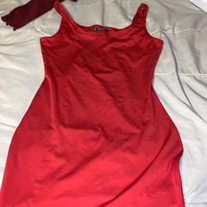 BRAND NEW RED/ORANGE MIDI DRESS‼️